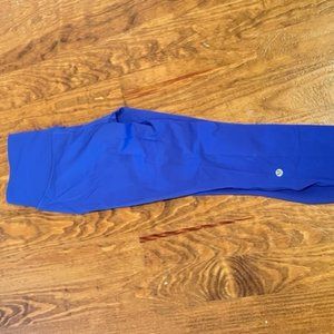 lulu lemon (blue running leggings) + hot pink leggings